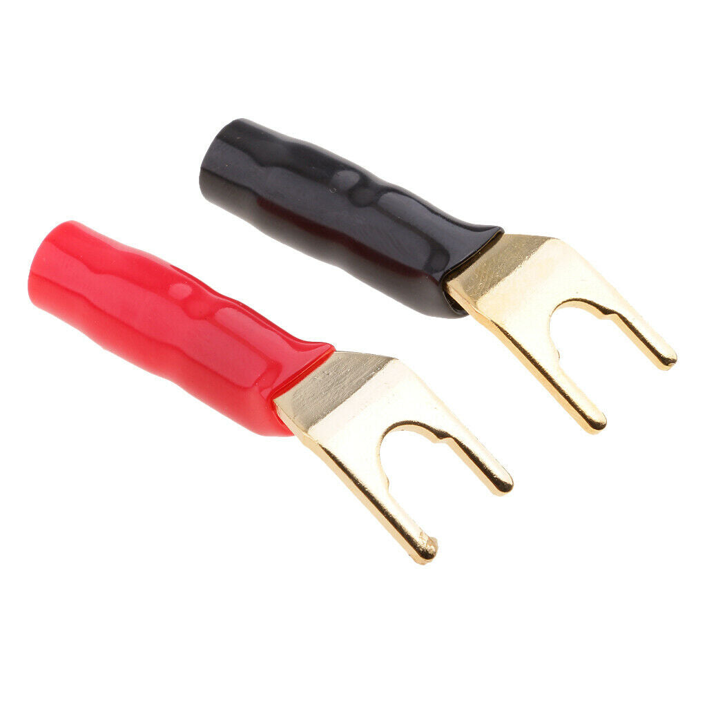 2x 4mm fork lugs speaker connector speaker fork plug connector