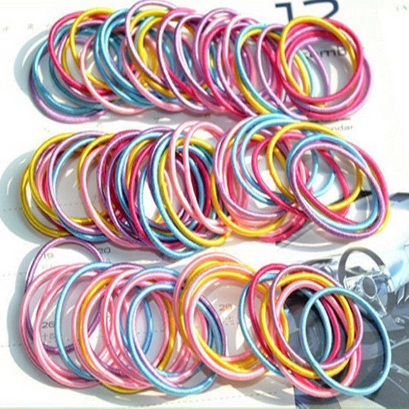 100*/Set Girl Hair Bands Ponytail Holder Hair Rope Baby Kids Elastic Rubber Ties