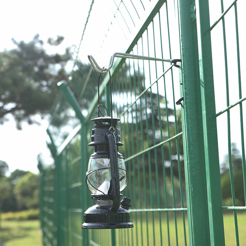 Outdoor Aluminum Alloy Tent Pole Lamp Holder Hook Camp Lantern Hanger Black @