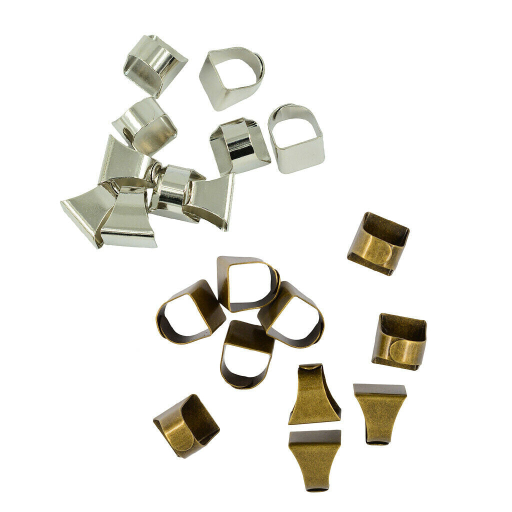 - 20 Pieces White Adjustable Rings, Base Pad for Cabochon Settings 20x19mm