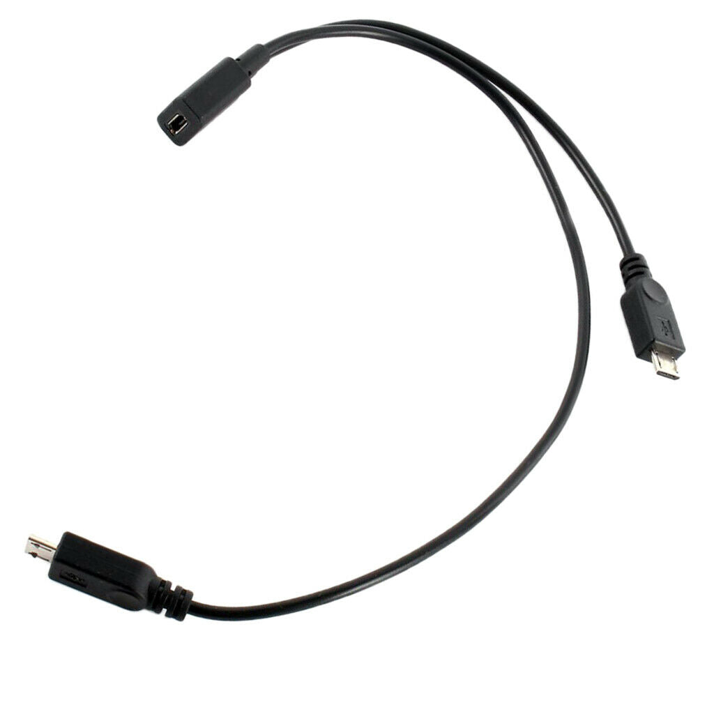 Micro USB Data Charge Extension Cable Y Splitter Female to 2 Male Adaptor