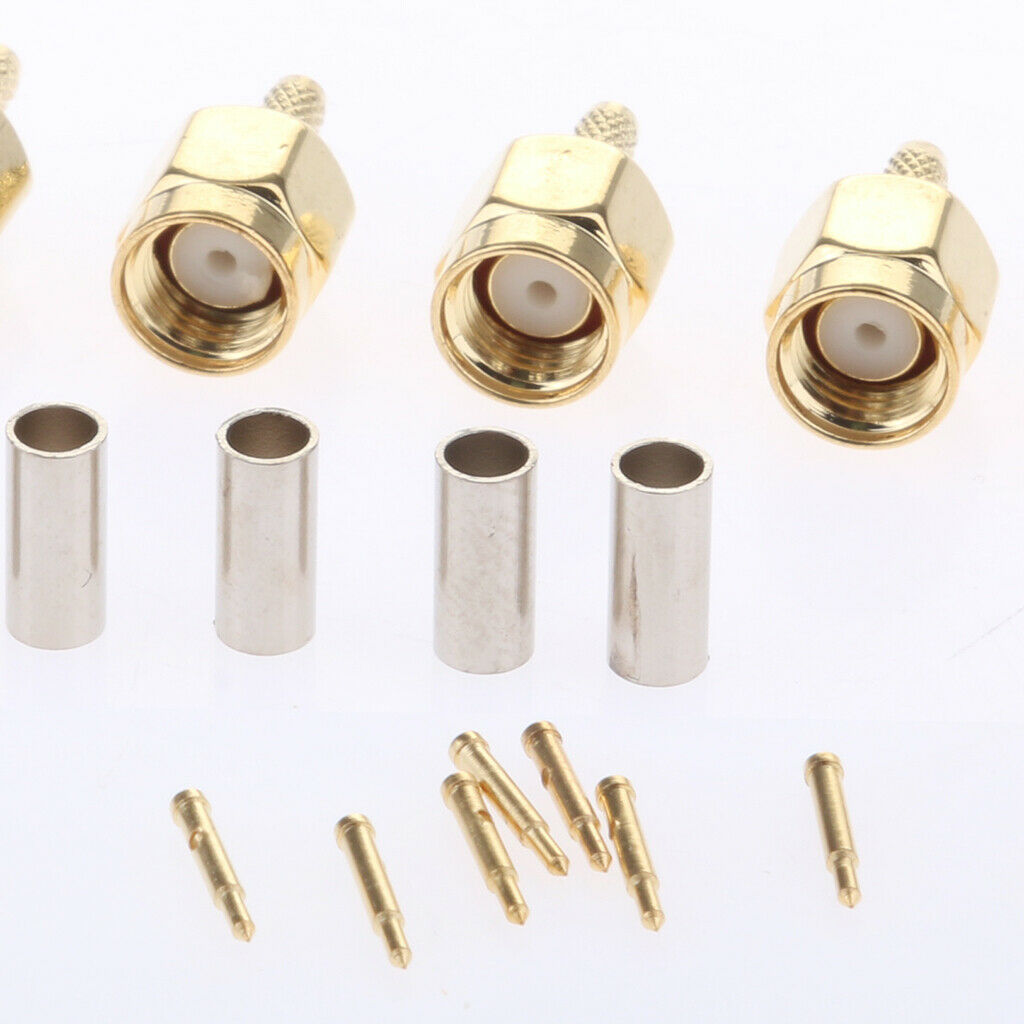 10 Pcs Plug Sma Plug Pin Crimp For Rg316 Lmr100 Rg174 Rf Coaxial