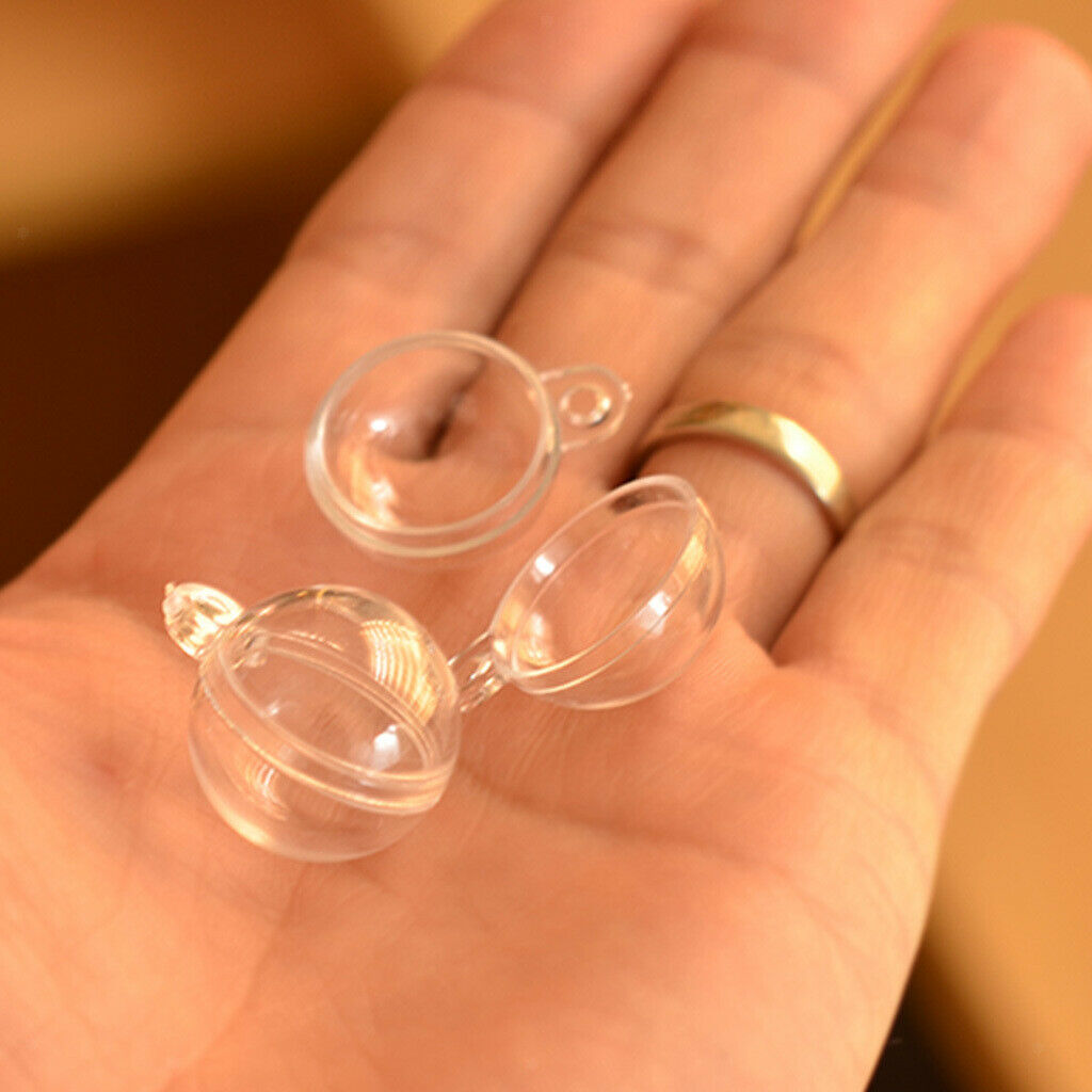 10Pcs Bath Mold, DIY Clear Manual Filling Ball Mold Charms for Wedding Party
