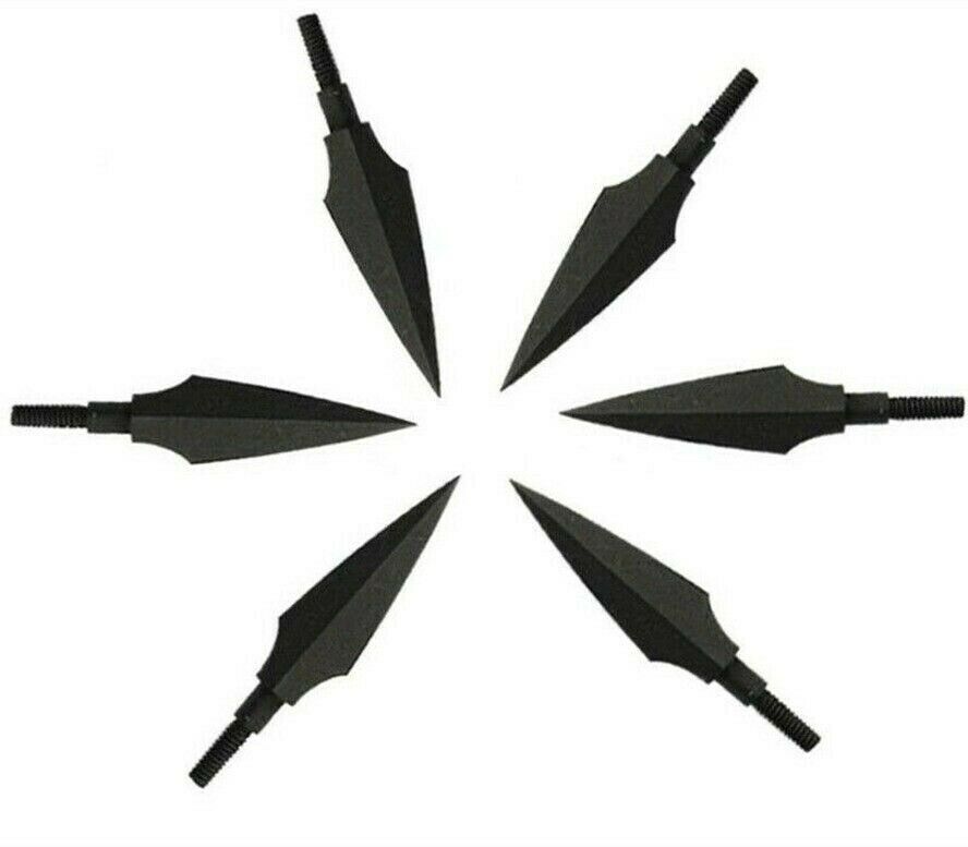 12pcs 150grain Hunting Screw in Arrowhead Broadhead Archery Arrow Bow Head Tip