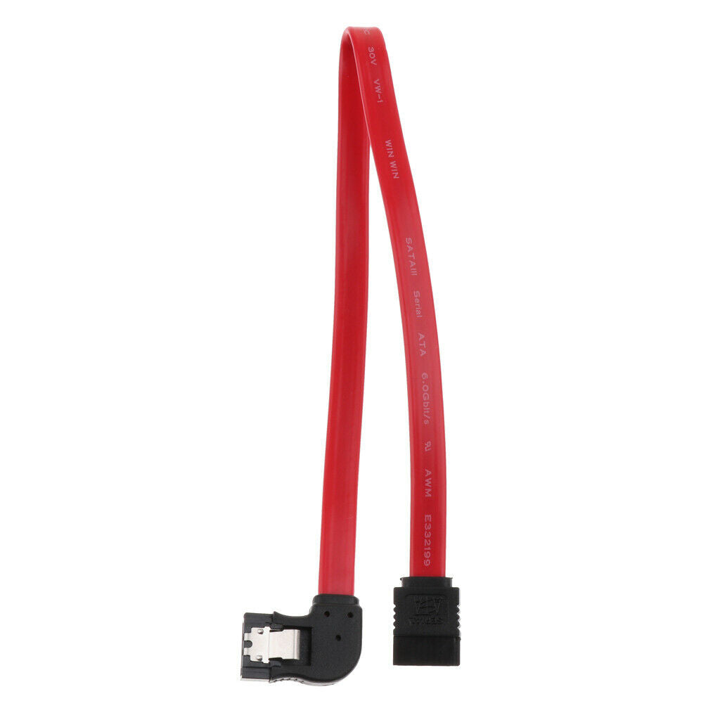 SATA 3 III Data Cable High 6Gbps 90 Degree Locking Clips 12''