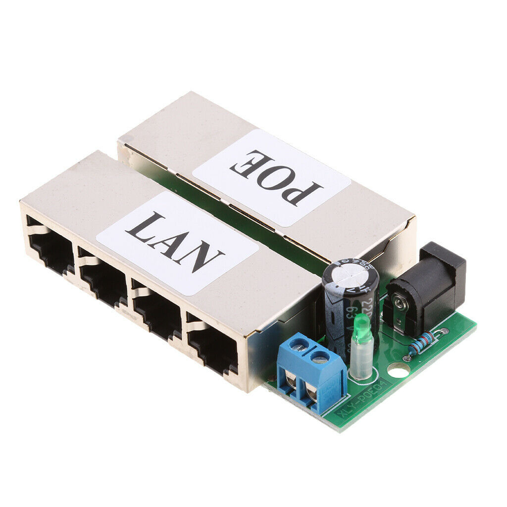 4 Ports POE Injector Power Switch Passive Supply Module Combiner Splitter