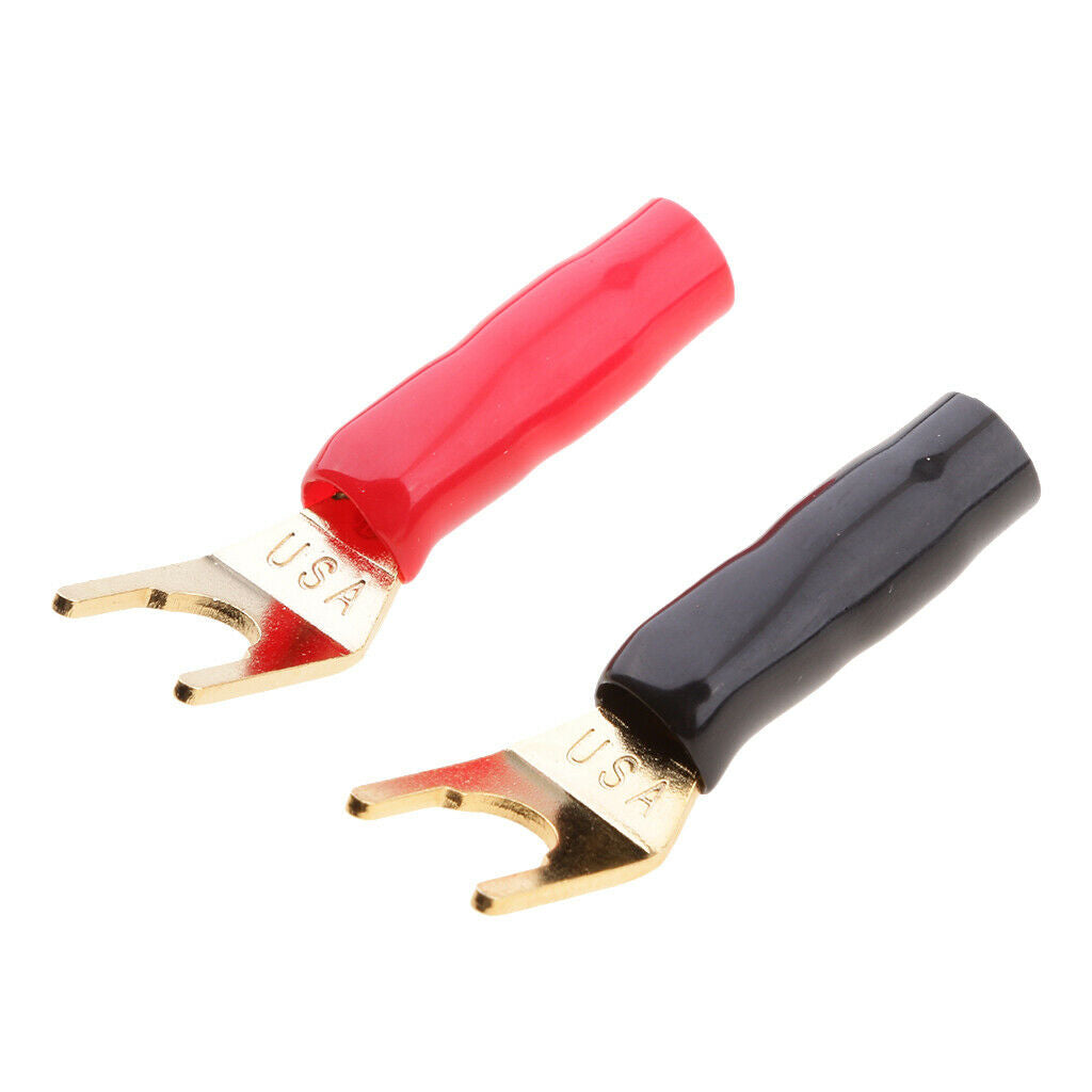 2x 4mm fork lugs speaker connector speaker fork plug connector