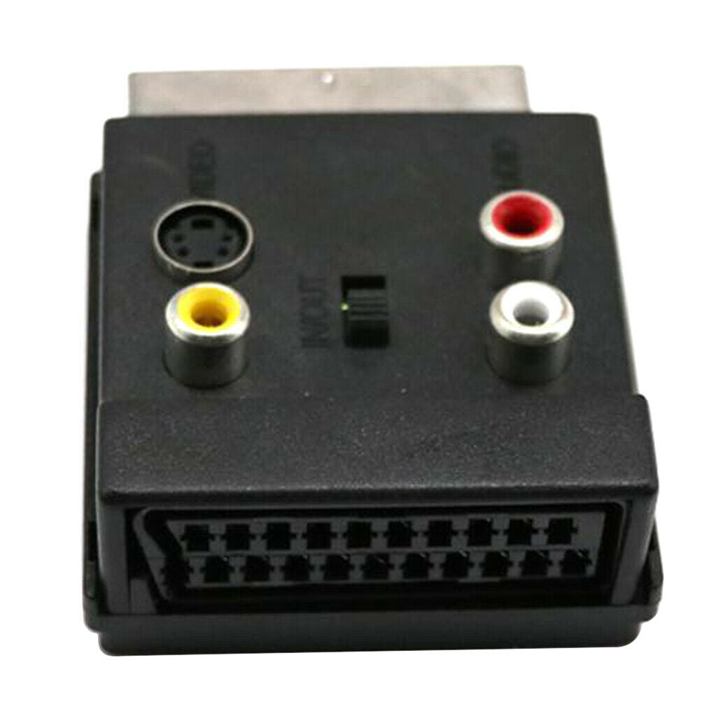 Switchable Scart Male To Scart Female M / F S Video 3 Rca Audio