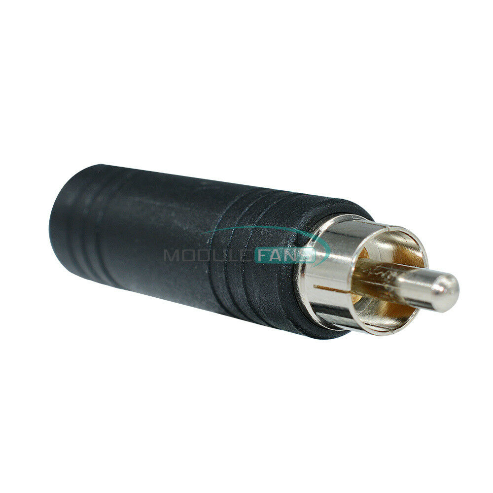 2PCS RCA Male Plug to 1/4 6.35mm Female Jack Audio Adapter Connector
