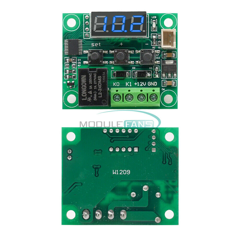 Digital DC 12V W1209 Blue LED Thermostat Temperature Control Switch Sensor