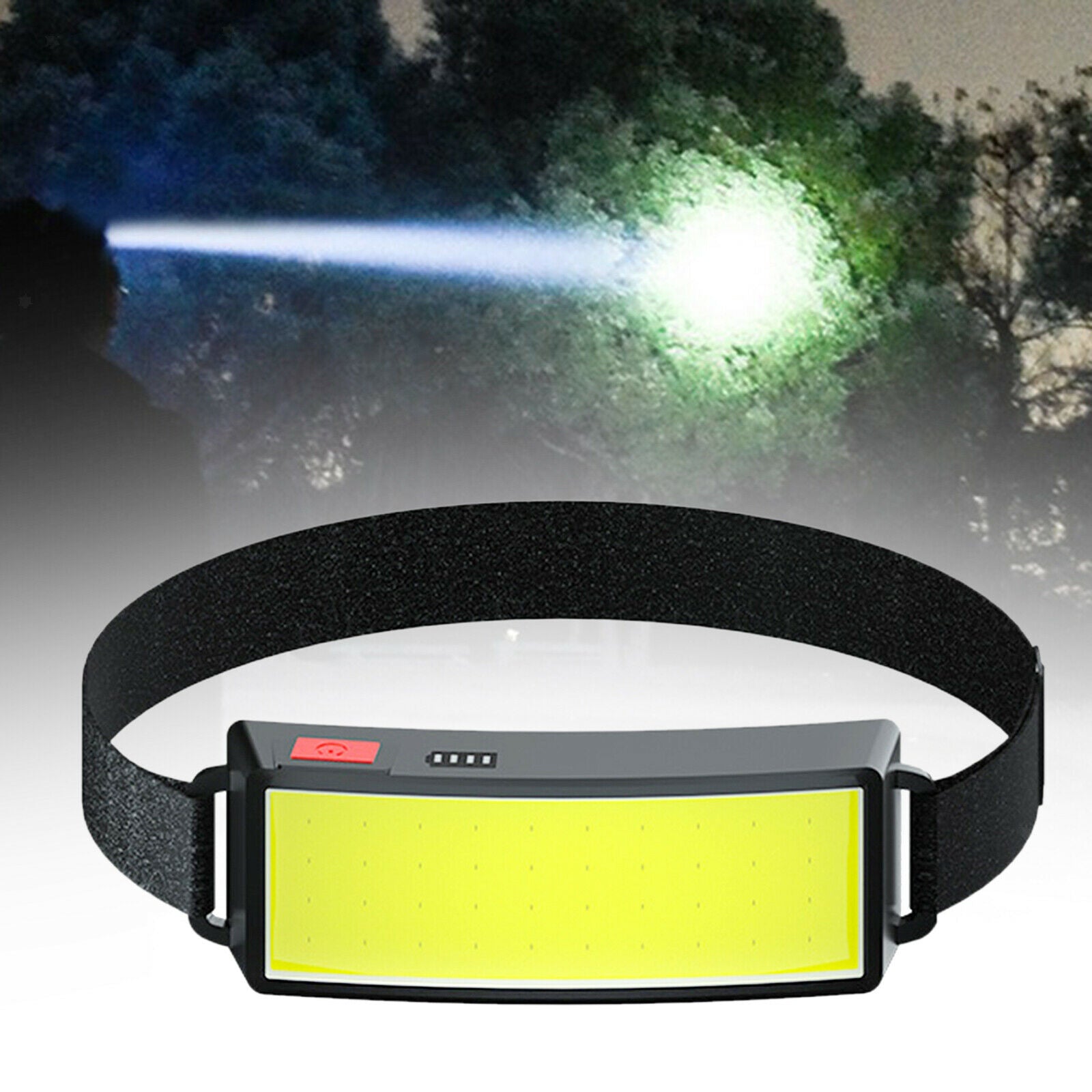 LED COB Headlamp Waterproof Headlight for Walking Adventure Running Outdoor