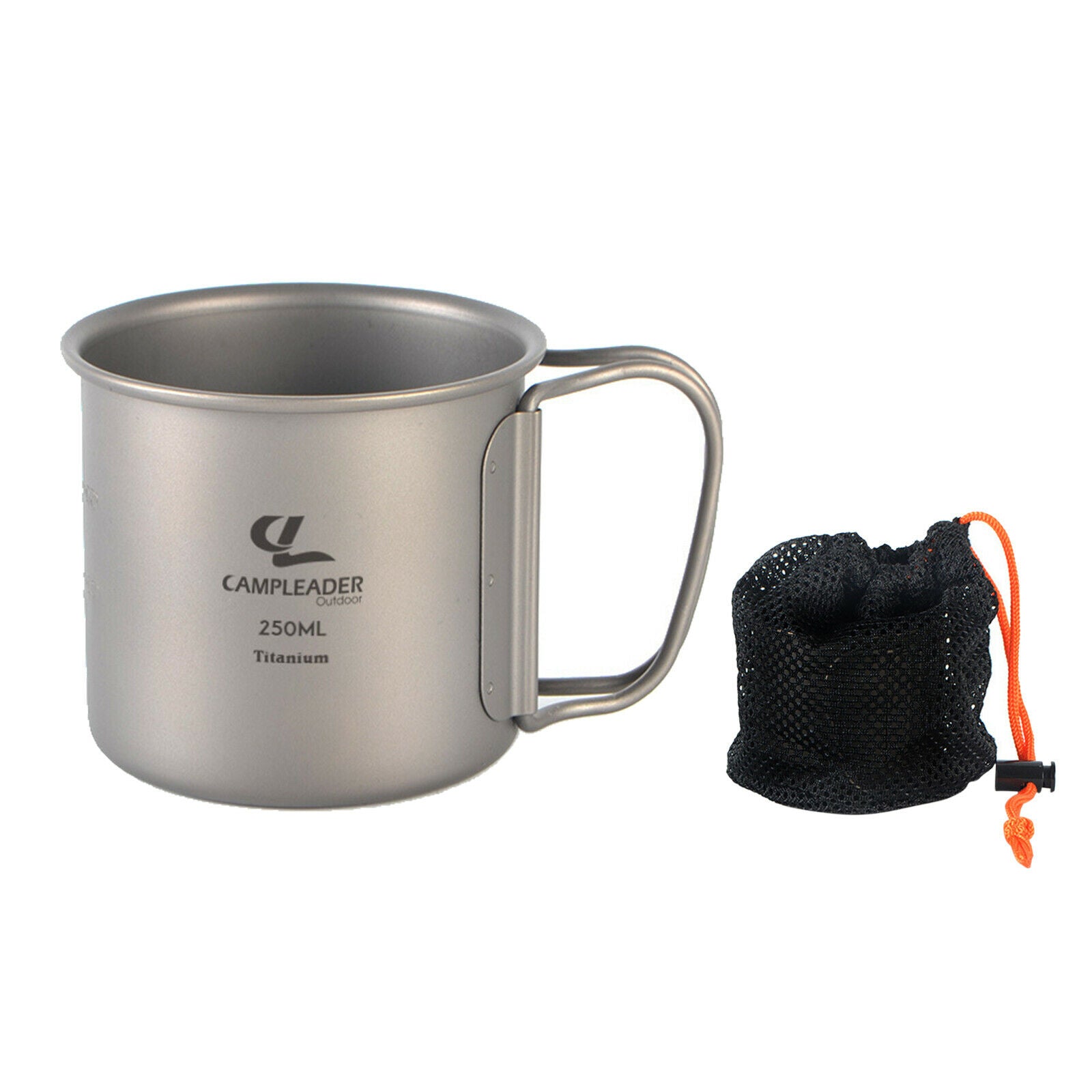 Folding Camping Mug Portable Tourist Drinking Cup Titanium Pot Lightweight