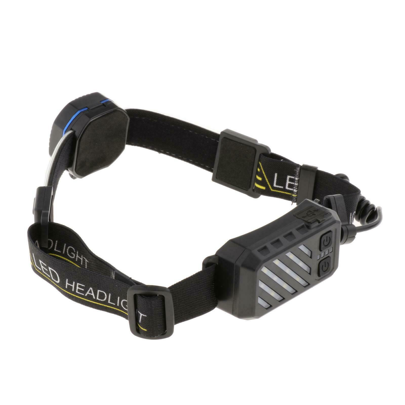 7 Mode USB Rechargeable Headlamp COB LED Head Light Torch Outdoor Flashlight