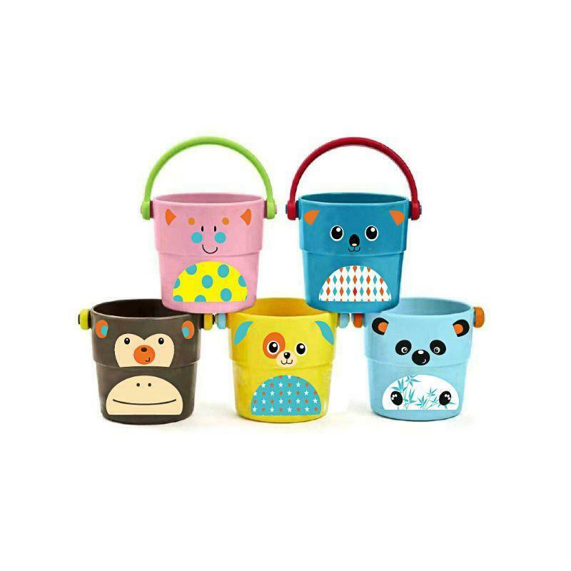 Children Baby Shower Toys Pouring Cup Flow Style Bucket Water Spray Cute Cartoon