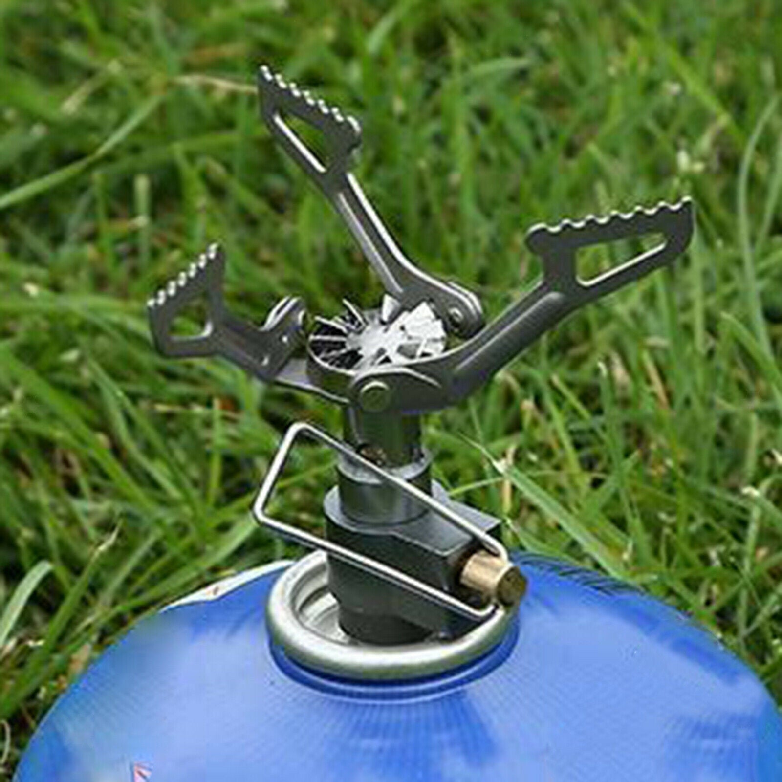 Mini Gas Burner Ultralight Camping Hiking Folding Propane Canister