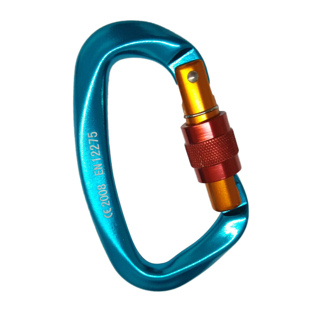 3 X Light Screw Carabiner Climbing Hook Snap Hook, Red + Blue +