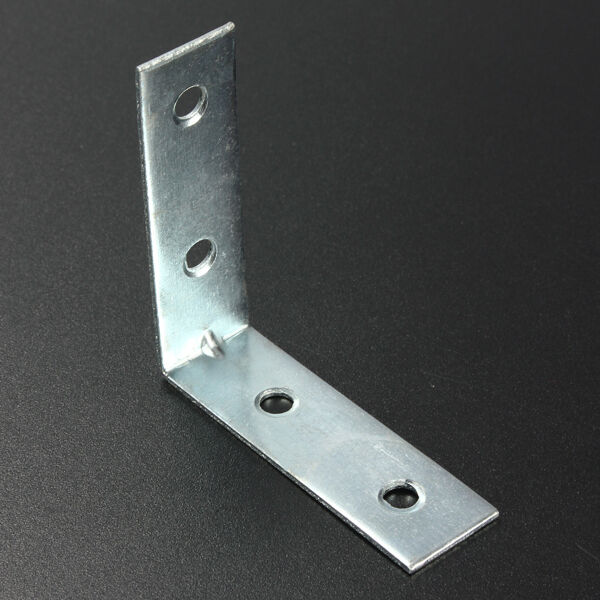 10pcs Zinc Plated Metal Type L 50x50mm Corner Brace Angle Bracket Joint Support