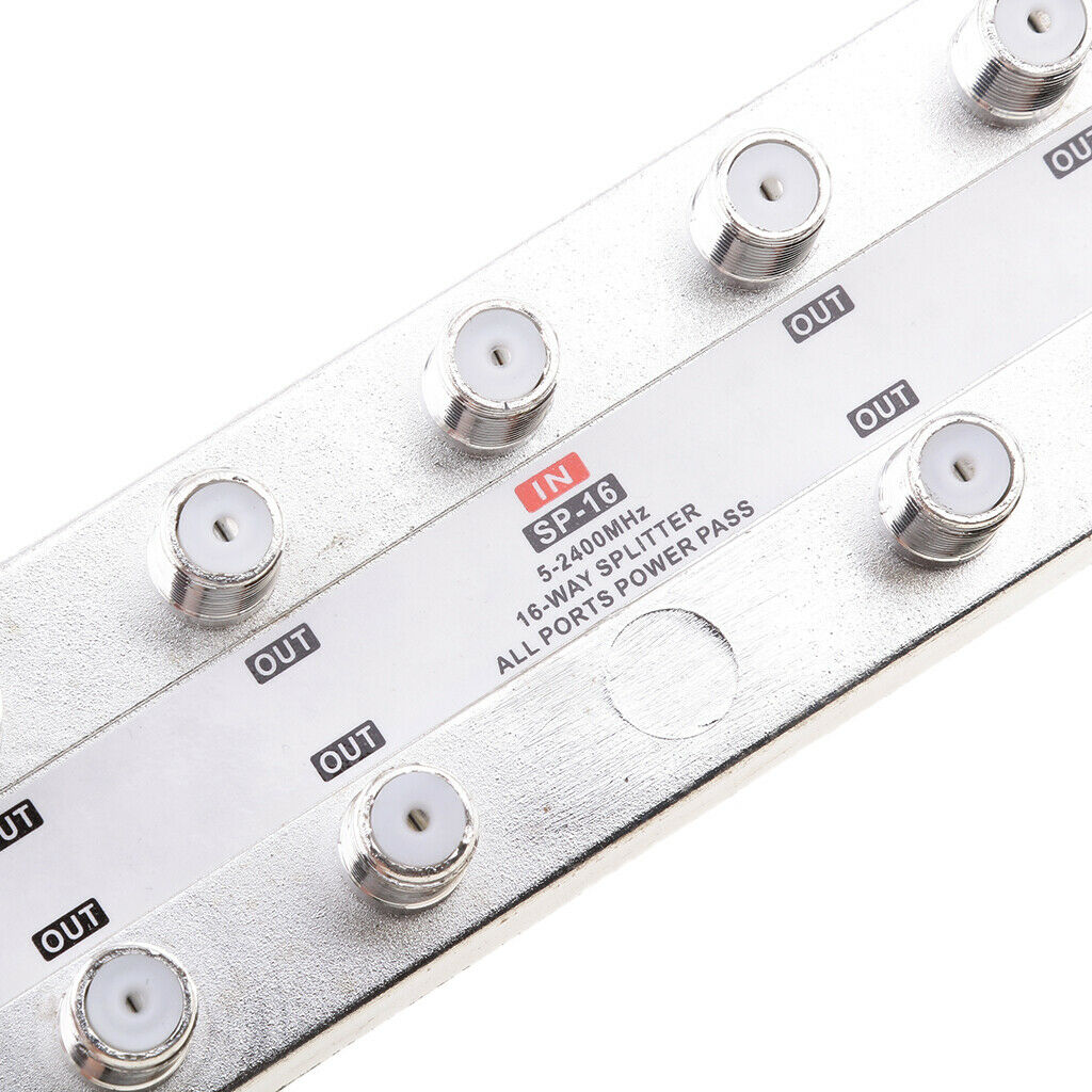 Durable 16-Way Splitter Coaxial Antenna RF Satellite Cable TV Signal