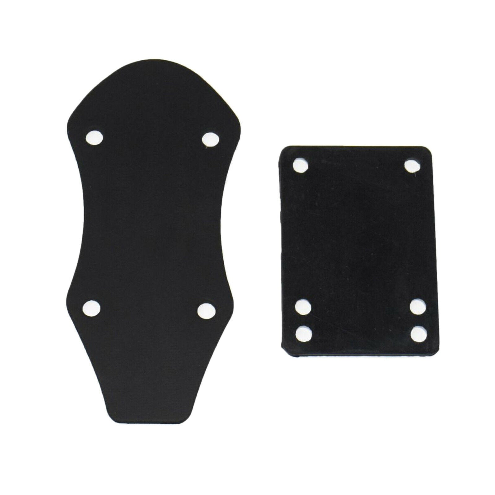 2pcs Skateboard Shock Pads 1/8" Black Rise Pads Risers Soft Rubber Shockpads