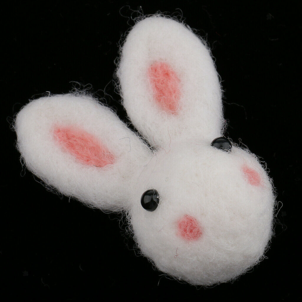 100% Wool Felt Balls Embellishments DIY Jewelry Crafts 6.8 x 5 cm Rabbit