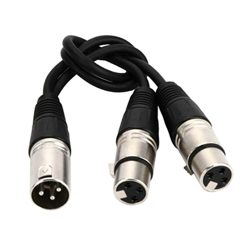 Splitter Cable Female To Dual XLR Male Y 3-Pin Balanced Microphone Line