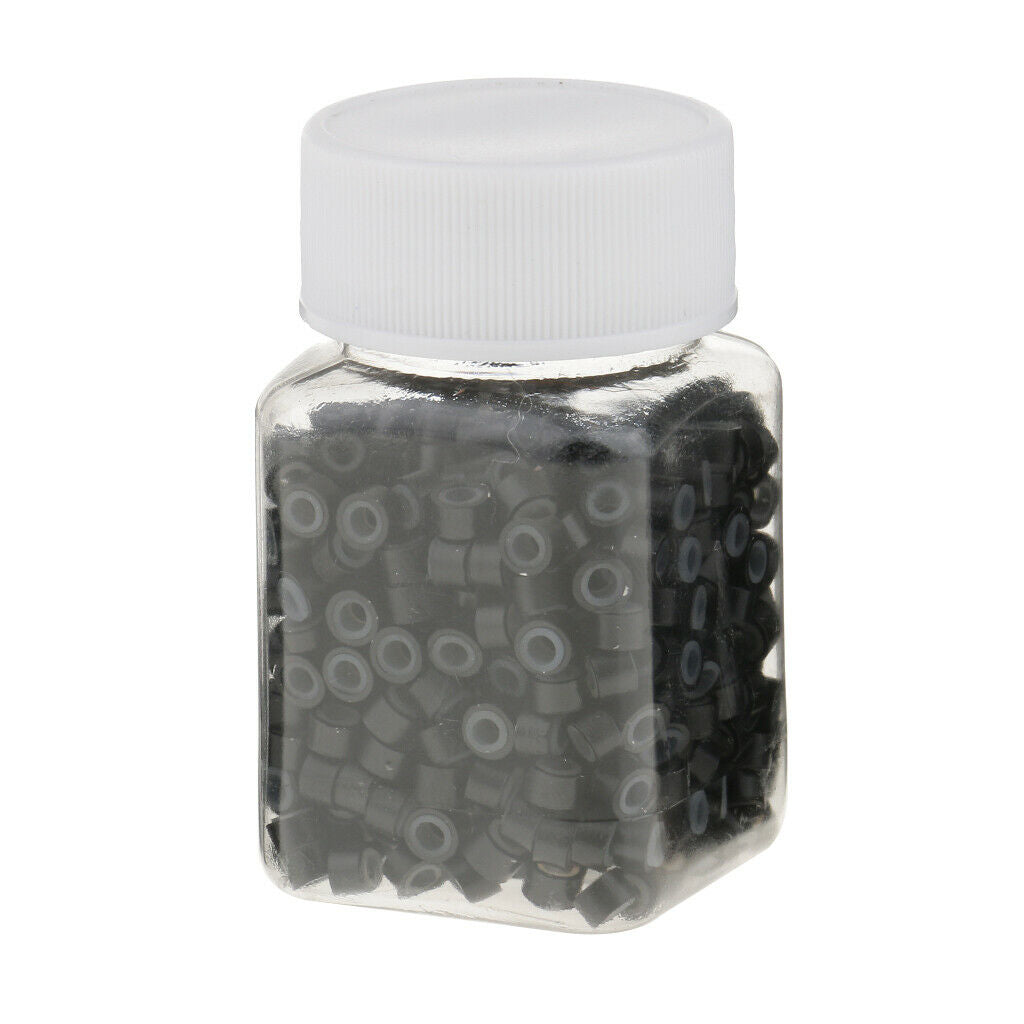 1000 Pieces Hair Extension Silicone Loop Micro Beads