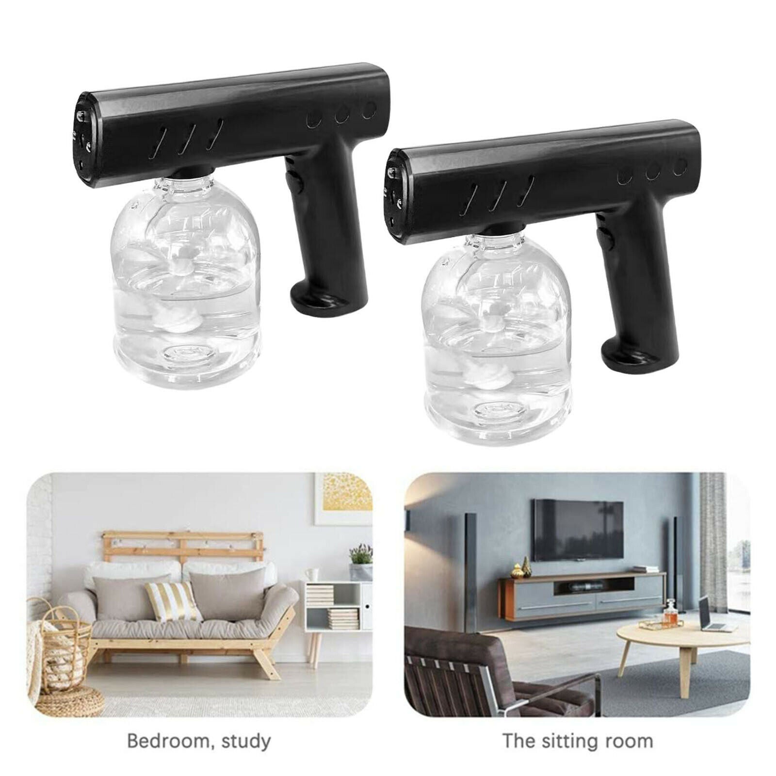2 Pieces 300ML 500ML Nano Sanitizer Spray Fogger for Home Bus School Bedroom