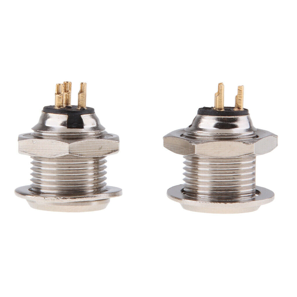 2x 3Pin Mini XLR Connector Plug Male Audio Microphone Connector