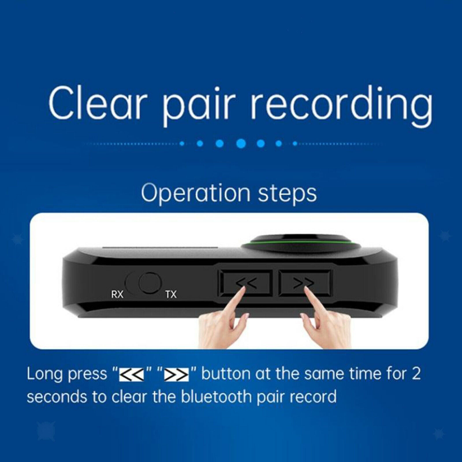 Bluetooth 5.0 Transmitter and Receiver Digital Audio Adapter Built-in Mic