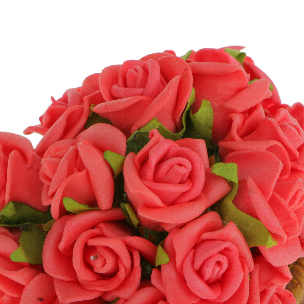 100 Xmini Artificial Roses Flowers Bouquet Home Wedding Bridal