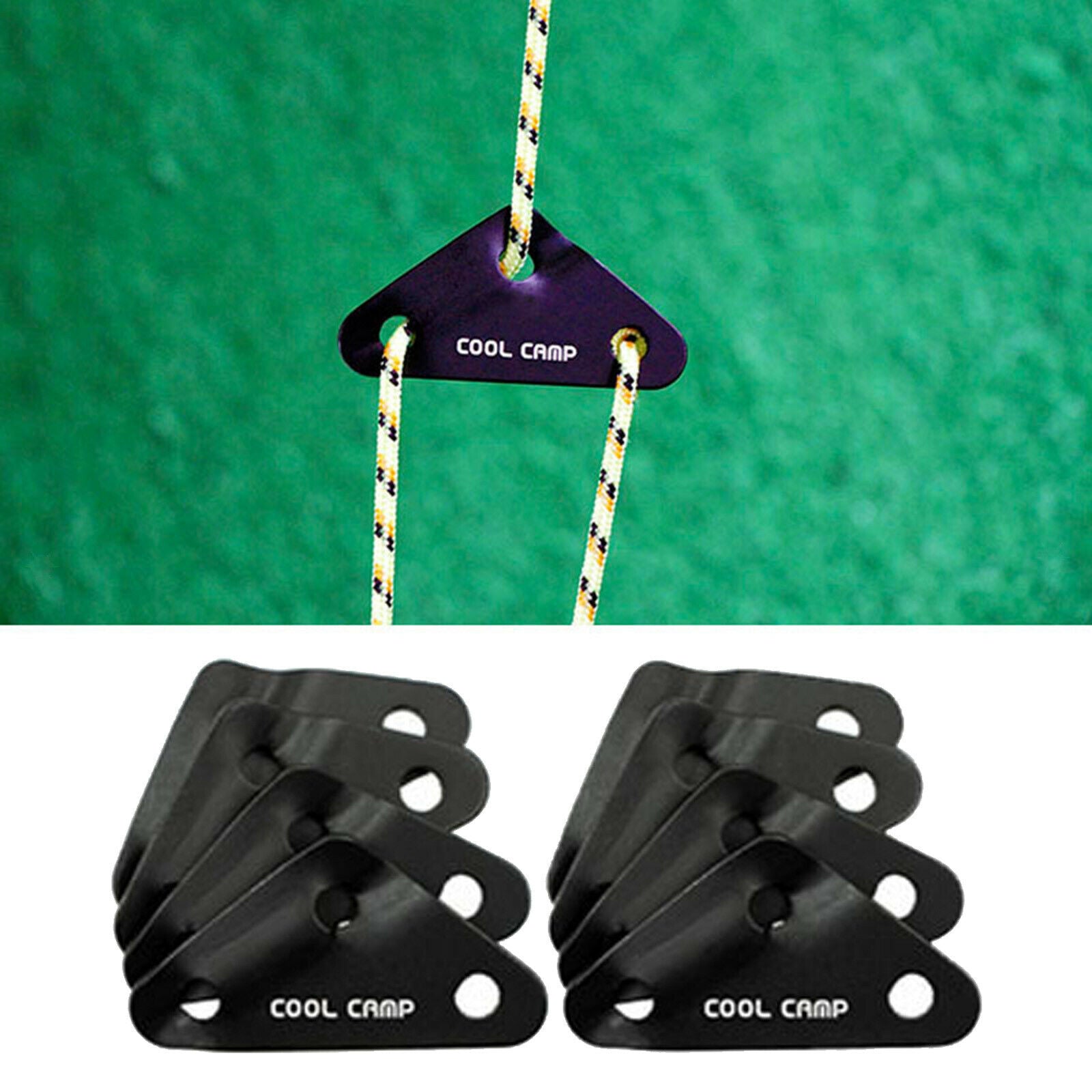 8 Pieces Guy Line Adjusters Guide Paracord Tensioner Bent Runner Outdoor