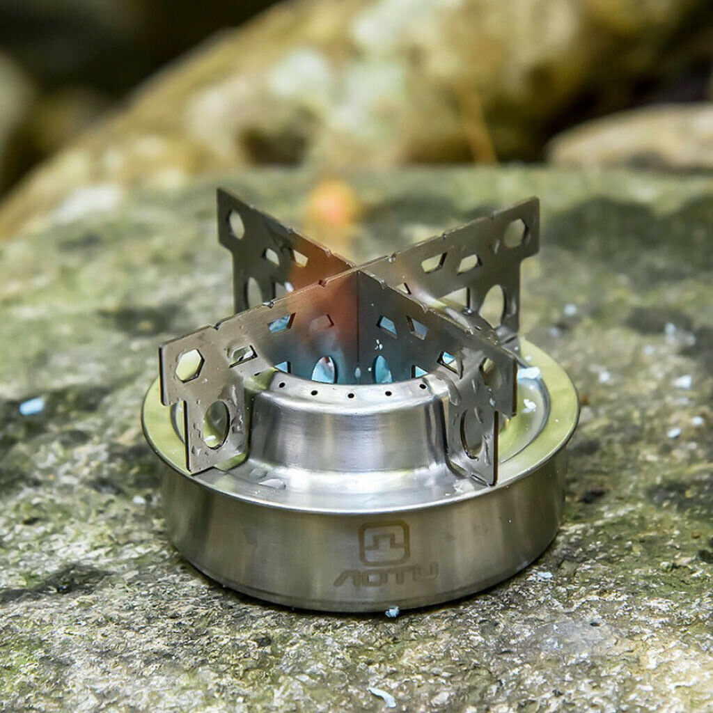 Picnic Alcohol Stove Spirit Burner Base with holder outdoors