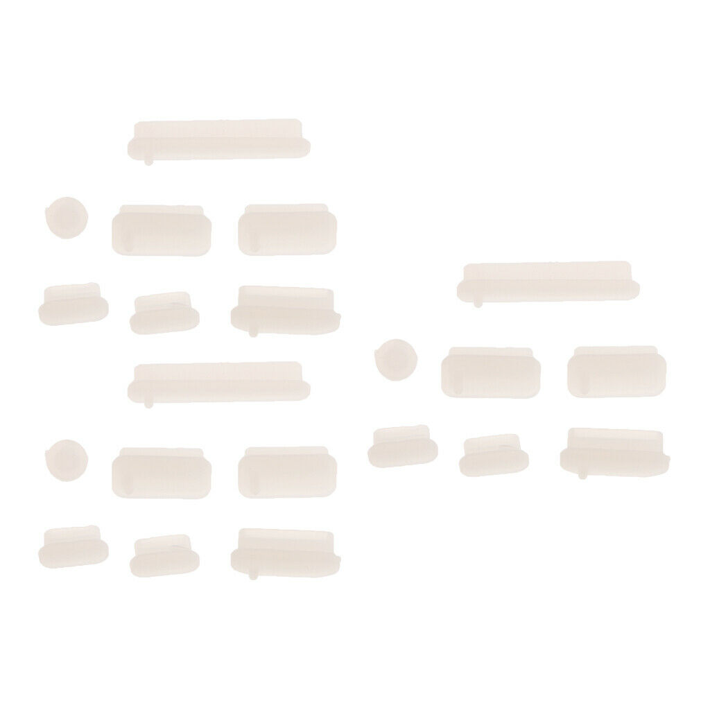 3 Set/21pcs Clear USB Port Anti-Dust Plug Cover Stopper Pro 15.4''