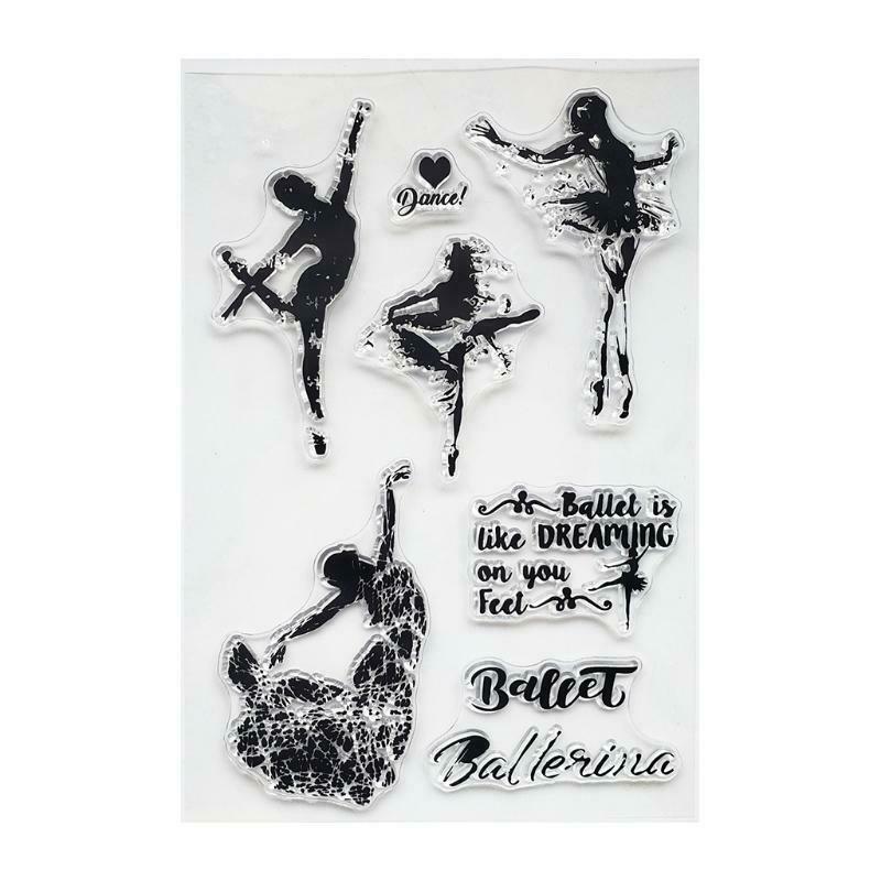 Ballet Ballerina Clear Stamps Transparent Seal Embossing Stamp for Card Making