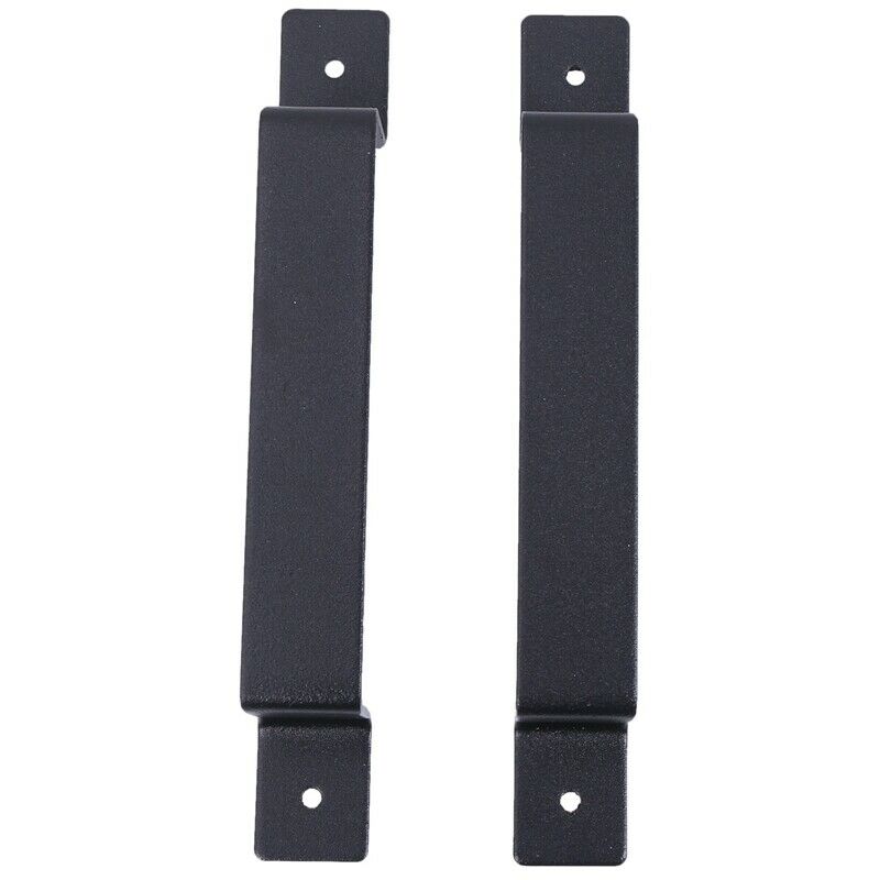 2 Pcs Black Sliding Barn Door Handle Pull Set for Gate Kitchen Furniture CabinO7
