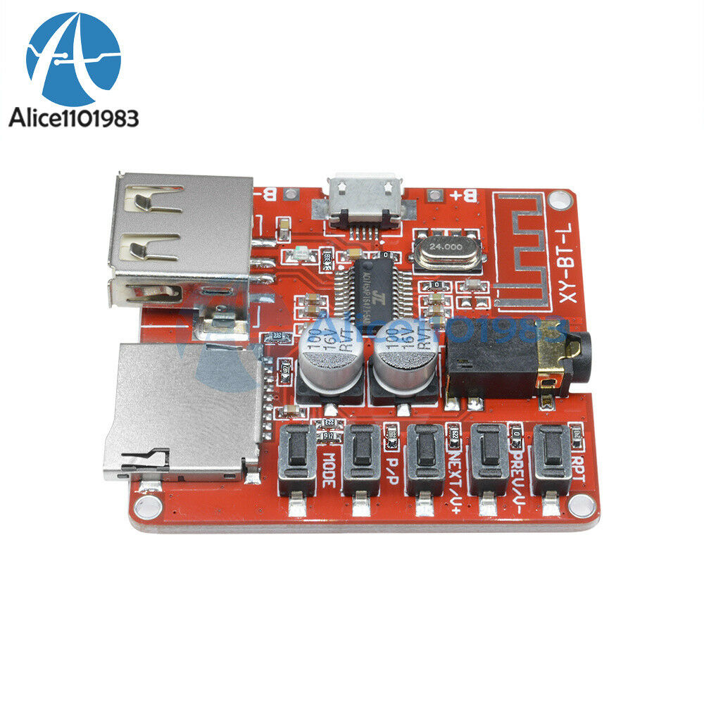 3.7-5V Bluetooth 4.1 Audio Decoder MP3 Player Board Micro USB TF SD Card Module