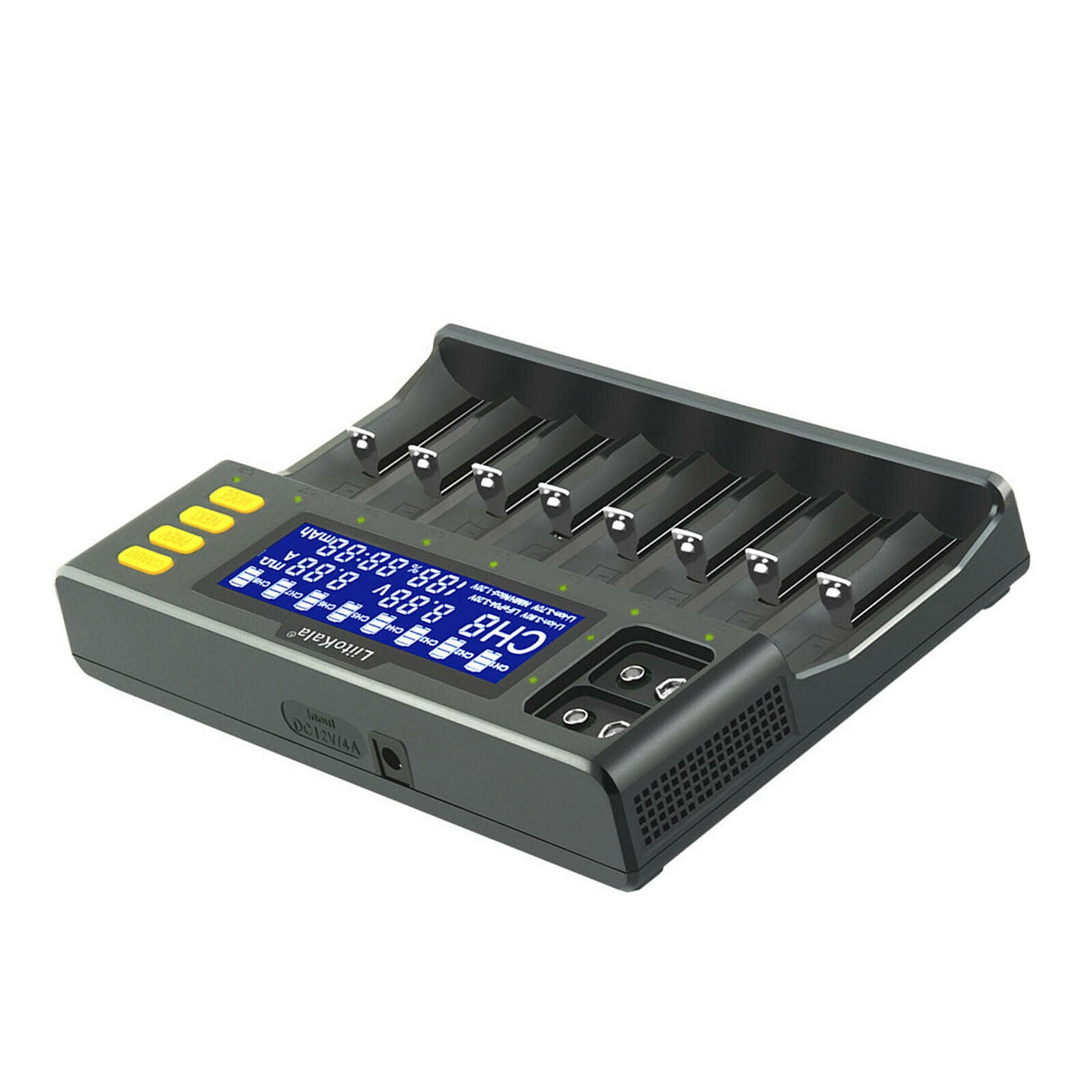 8 Bay Smart Battery Charger 2A 9V Li-8.4V Fit for Universal 20650 AA C SC
