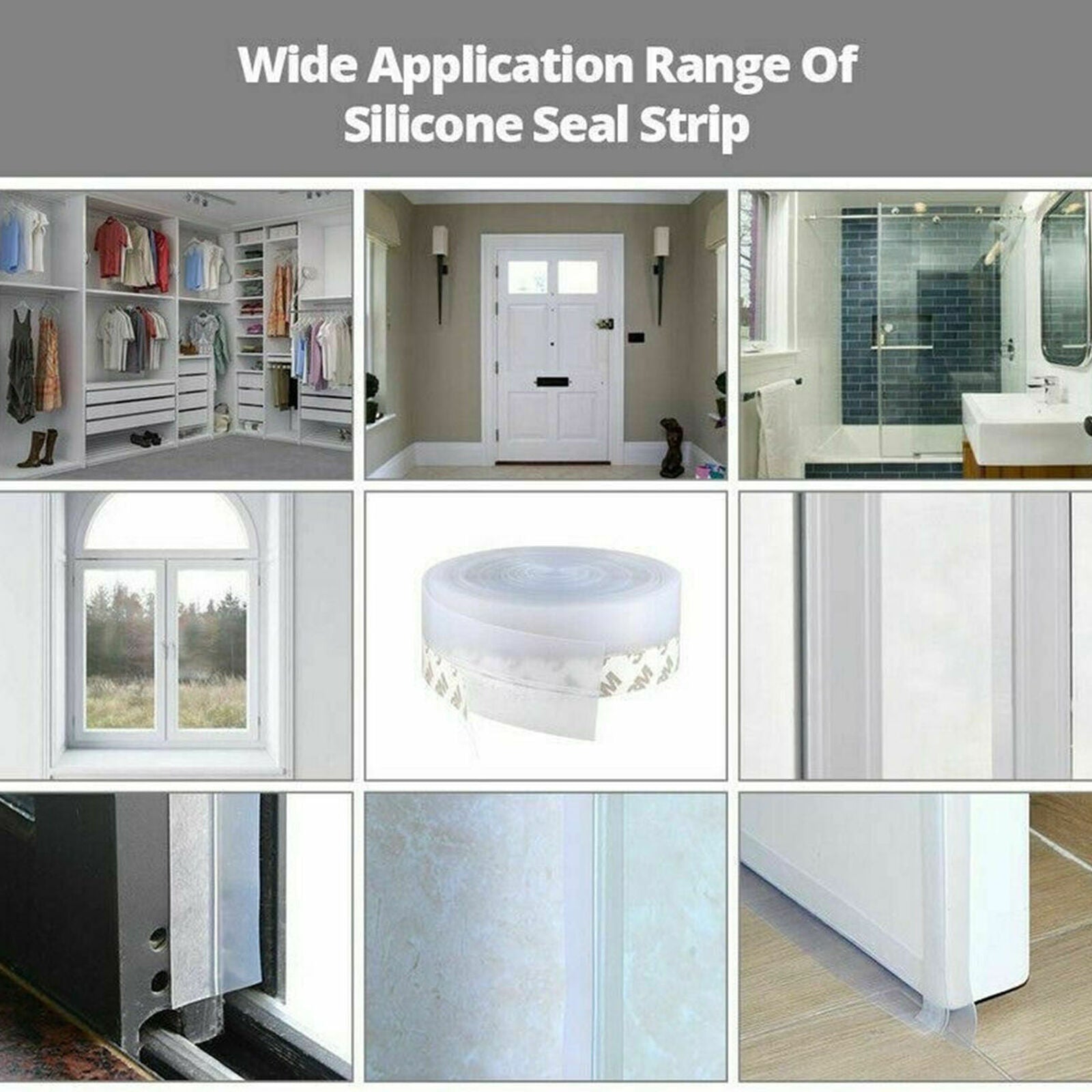 35MM Rubber Sealing Strip Window Self Adhesive Door Weather Stripping Tape New