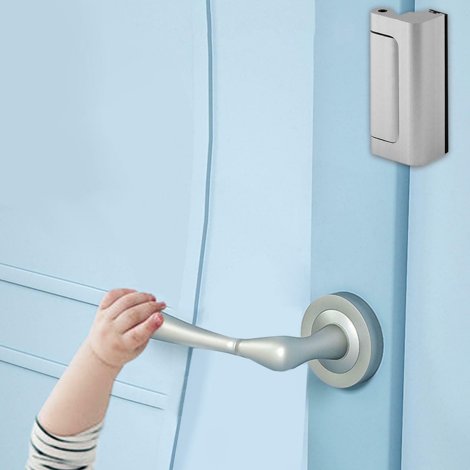 Home Security Door Lock Guard Latch Device for Safety Inward Swinging Home
