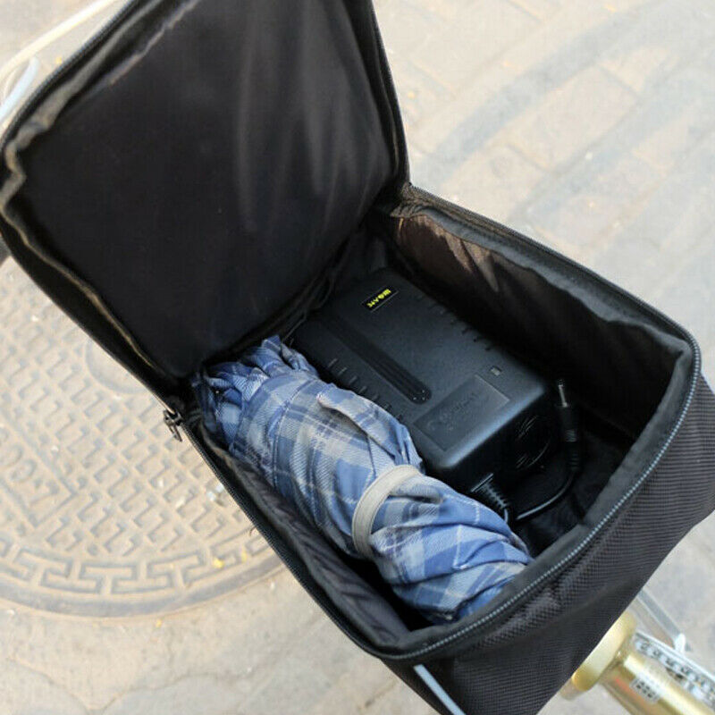 1x Bicycle Electric Scooter Waterproof Storage Front Handlebar Hanging Bag Black