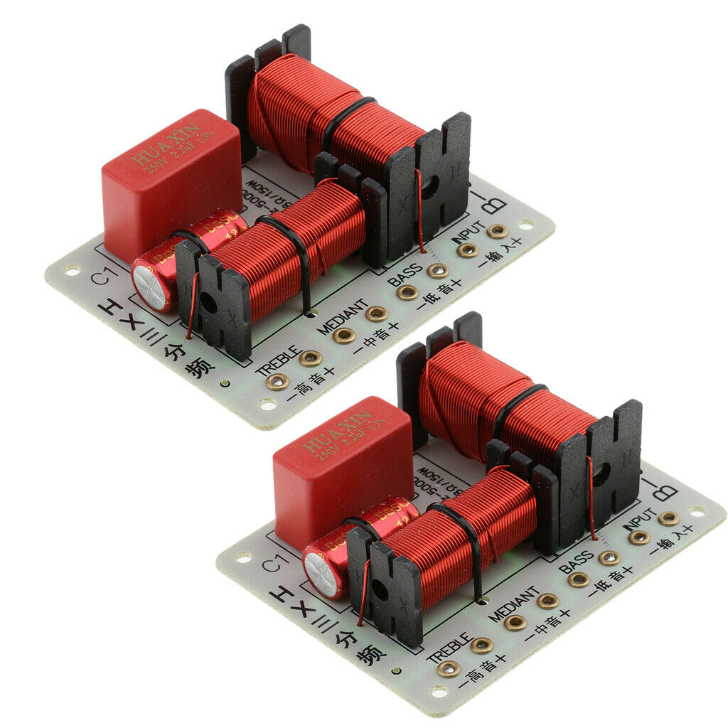 2Pcs 150W 3-Way Speaker Crossover Filters Frequency Divider