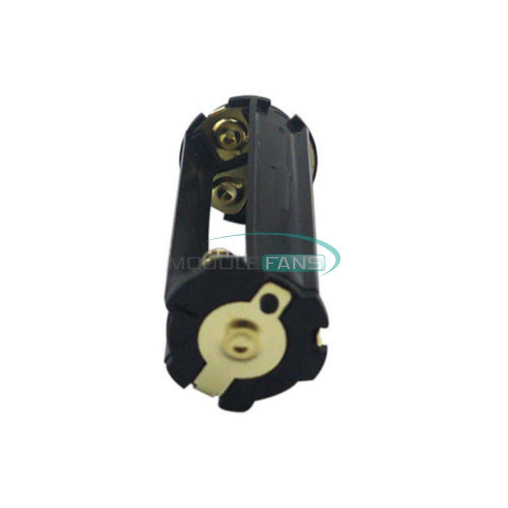 2PCS Black Cylindrical 3AAA Plastic Battery Holder Case Box For Flashlight Lamp