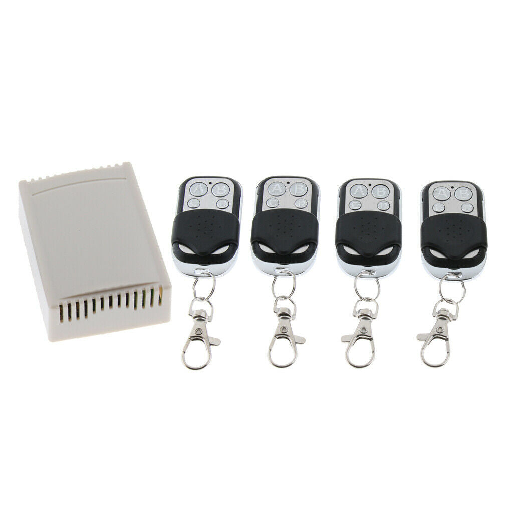 4 Channel Remote Control Switch Relay Receiver and 4 Transmitters 433mHz 12V