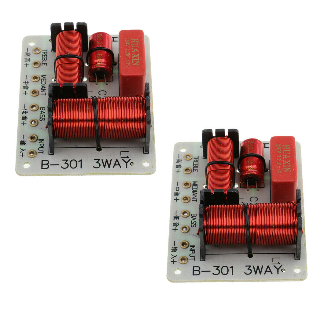 2Pcs 150W 3-Way Speaker Crossover Filters Frequency Divider