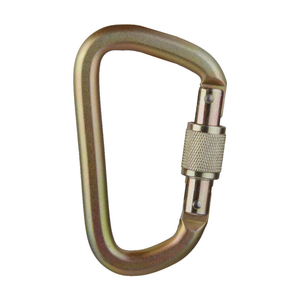 40KN D Ring Carabiner Screw Locking for Rock Climbing Moutaineering