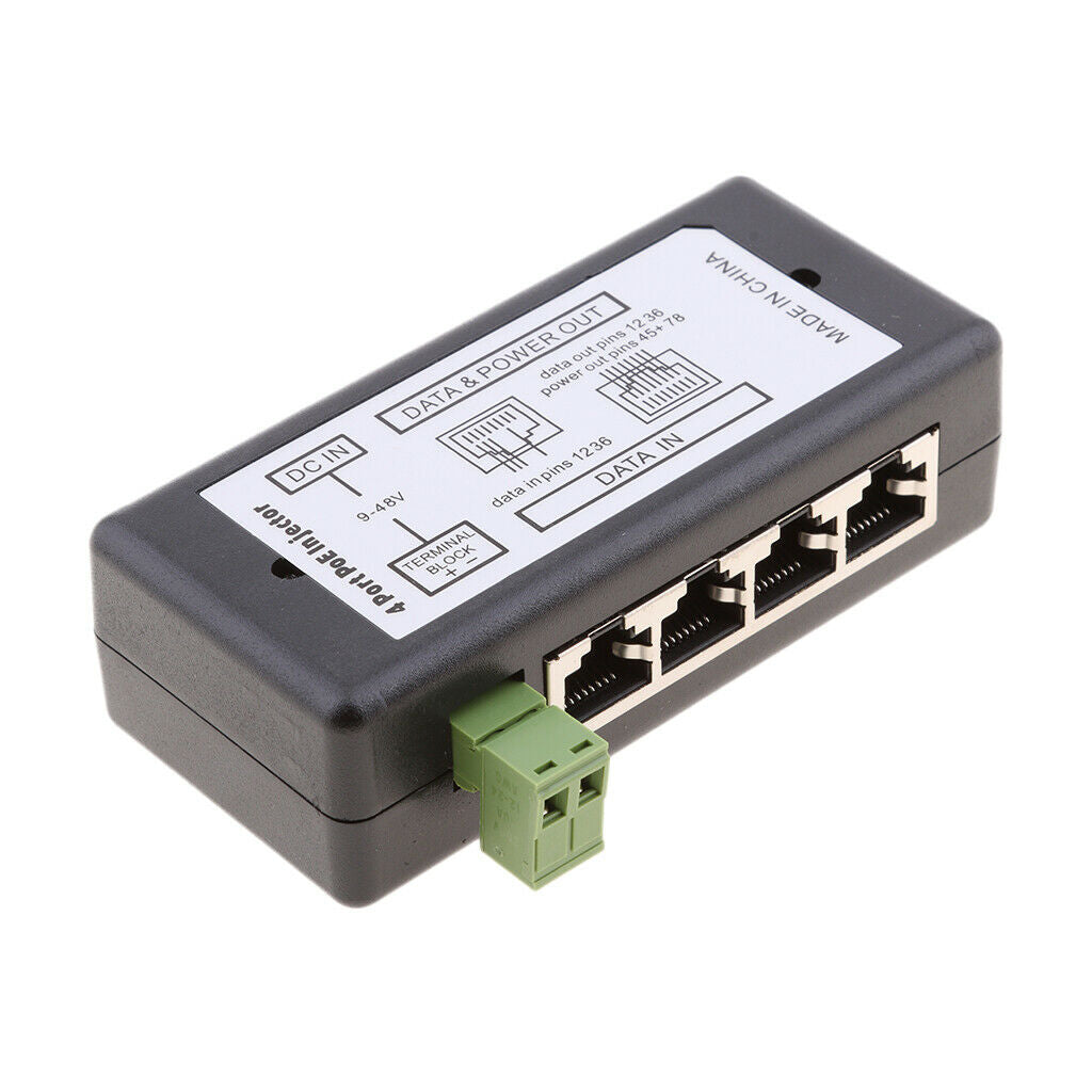 4port POE Power Over Ethernet Injector Adapter for IP Camera