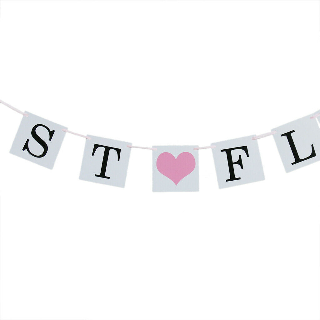 "Last Fling" Sign Heart Wedding Party Banner Bunting Garland Hanging Decor