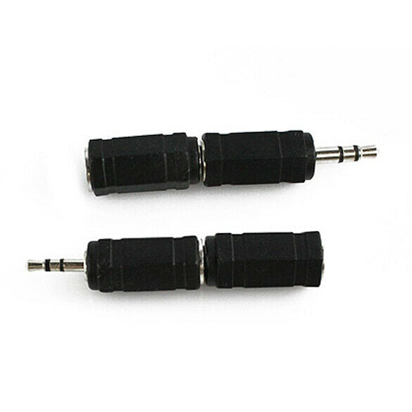 2pcs 2.5mm to 3.5mm Stereo Earphone Audio Adapter Connector for Cable @