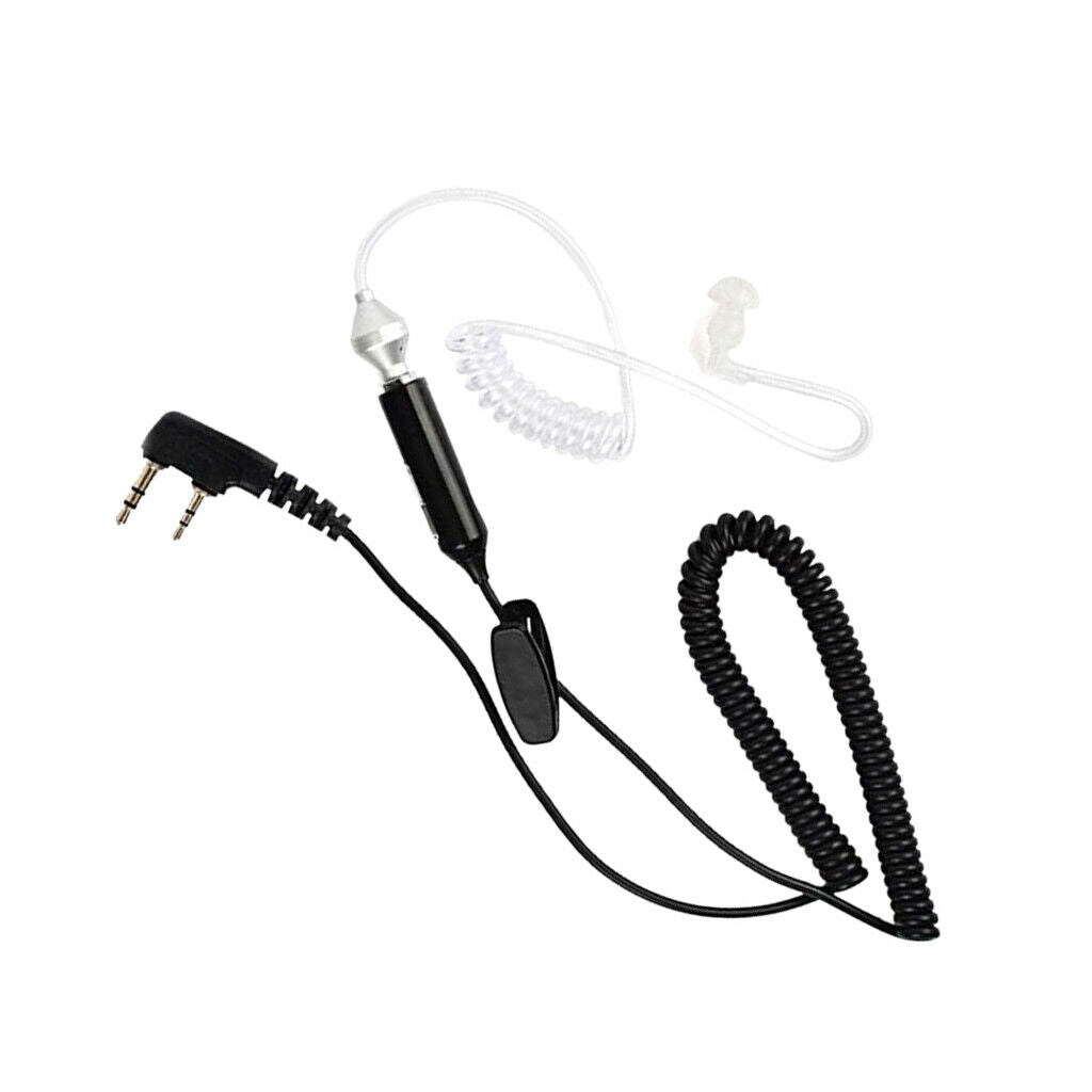 2Pin Earpiece w/ Mic Covert Acoustic Tube w/ PTT for   Walkie talkie