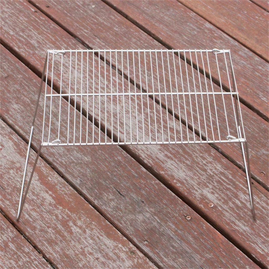 Portable Charcoal Barbeque Grill Stainless Steel for Outdoor Hiking BBQ